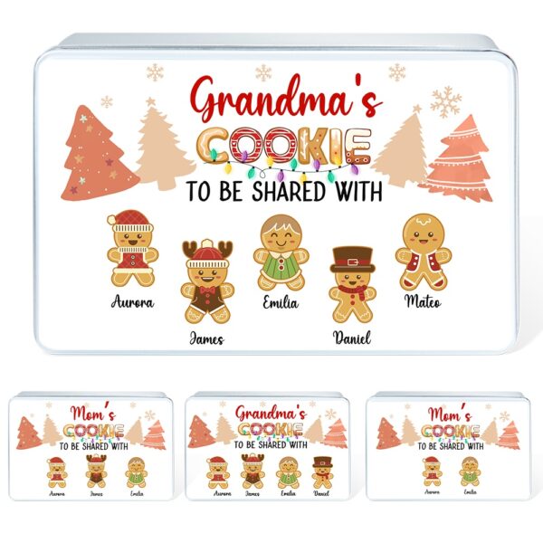 Personalized Gingerbread Treat Tin for Christmas sweets
