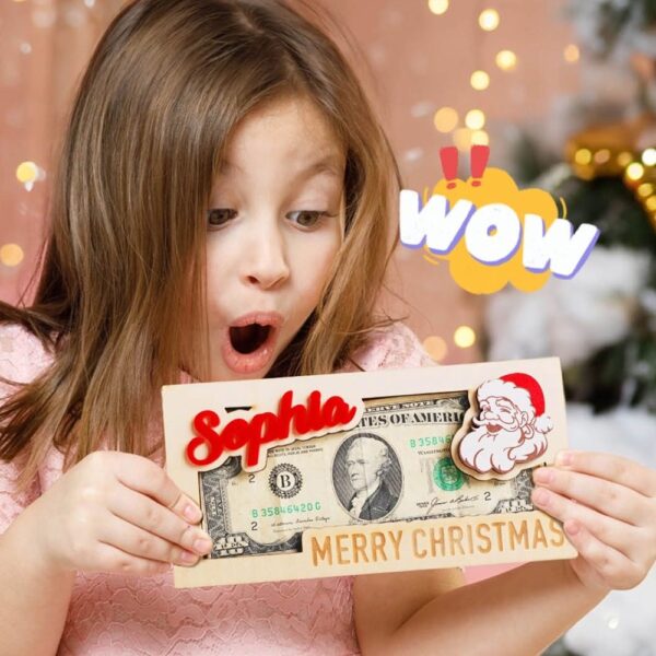 Personalized Christmas Money Holder with festive design