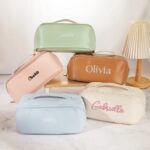 Cherish Her Daily Rituals with a Personalized Leather Makeup & Toiletry Bag – A Stylish Organizer for Women Who Travel with Heart - Image 4