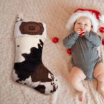 Cow-Print Christmas Stocking – Rustic Western Stocking with Custom Name Patch for Farmhouse Lovers & Family Traditions - Image 5