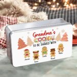 Personalized Gingerbread Treat Tin – Custom Cartoon Family Cookie Box for Christmas Sweets, Party Favors & Holiday Gifting - Image 7