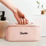 Cherish Her Daily Rituals with a Personalized Leather Makeup & Toiletry Bag – A Stylish Organizer for Women Who Travel with Heart - Image 7