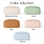 Cherish Her Daily Rituals with a Personalized Leather Makeup & Toiletry Bag – A Stylish Organizer for Women Who Travel with Heart - Image 11